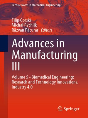 cover image of Advances in Manufacturing III